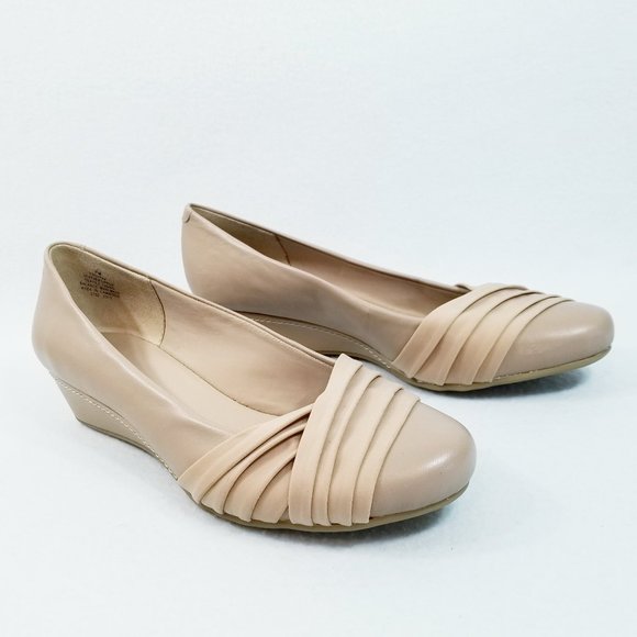 Easy Spirit Shoes Easy Spirit Taupe Dayna Leather Wedge 8w Nib